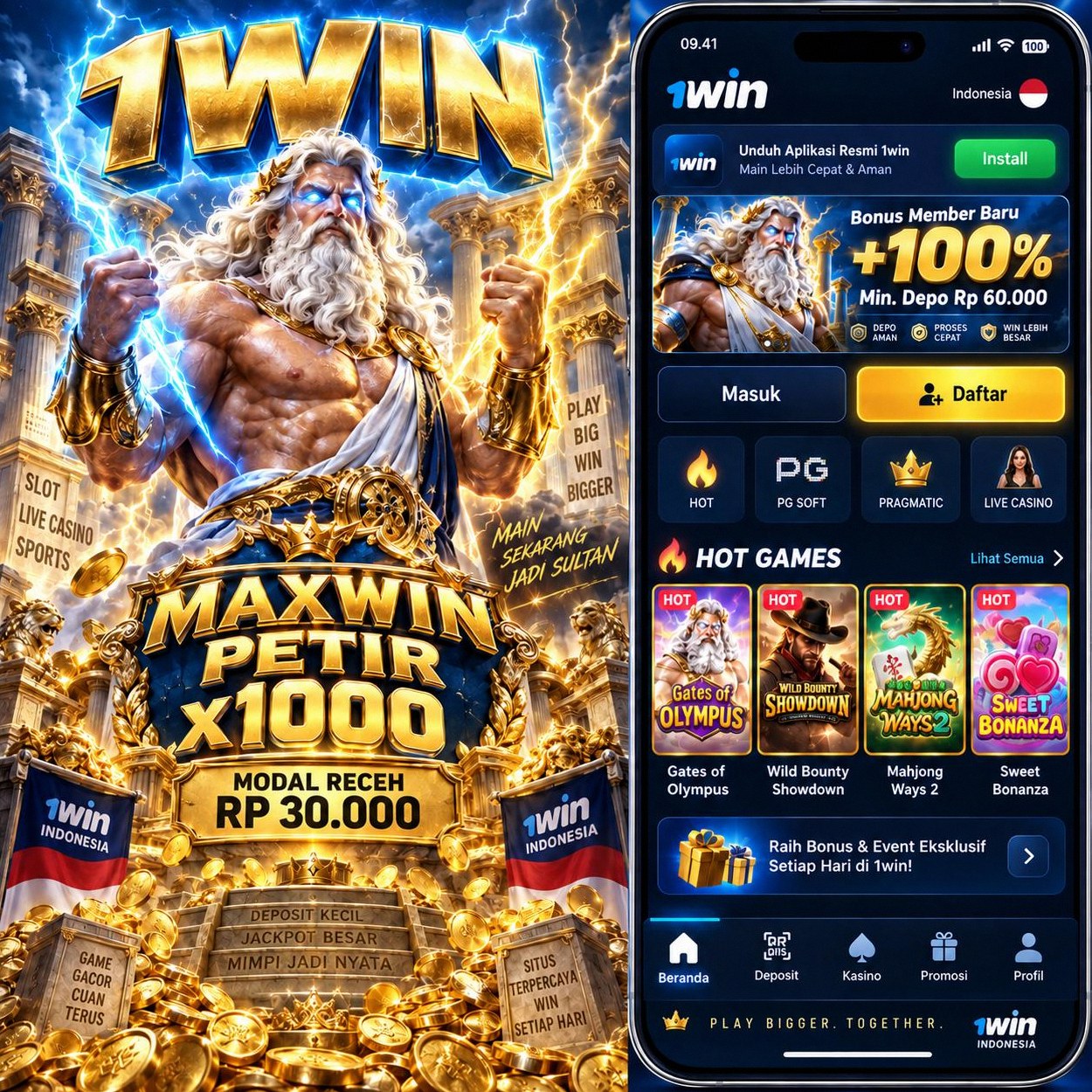 1WIN - 1win Login Situs Resmi dan Nikmati Ragam Game PG Soft